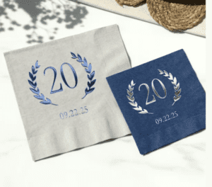 foil napkins - wedding reception